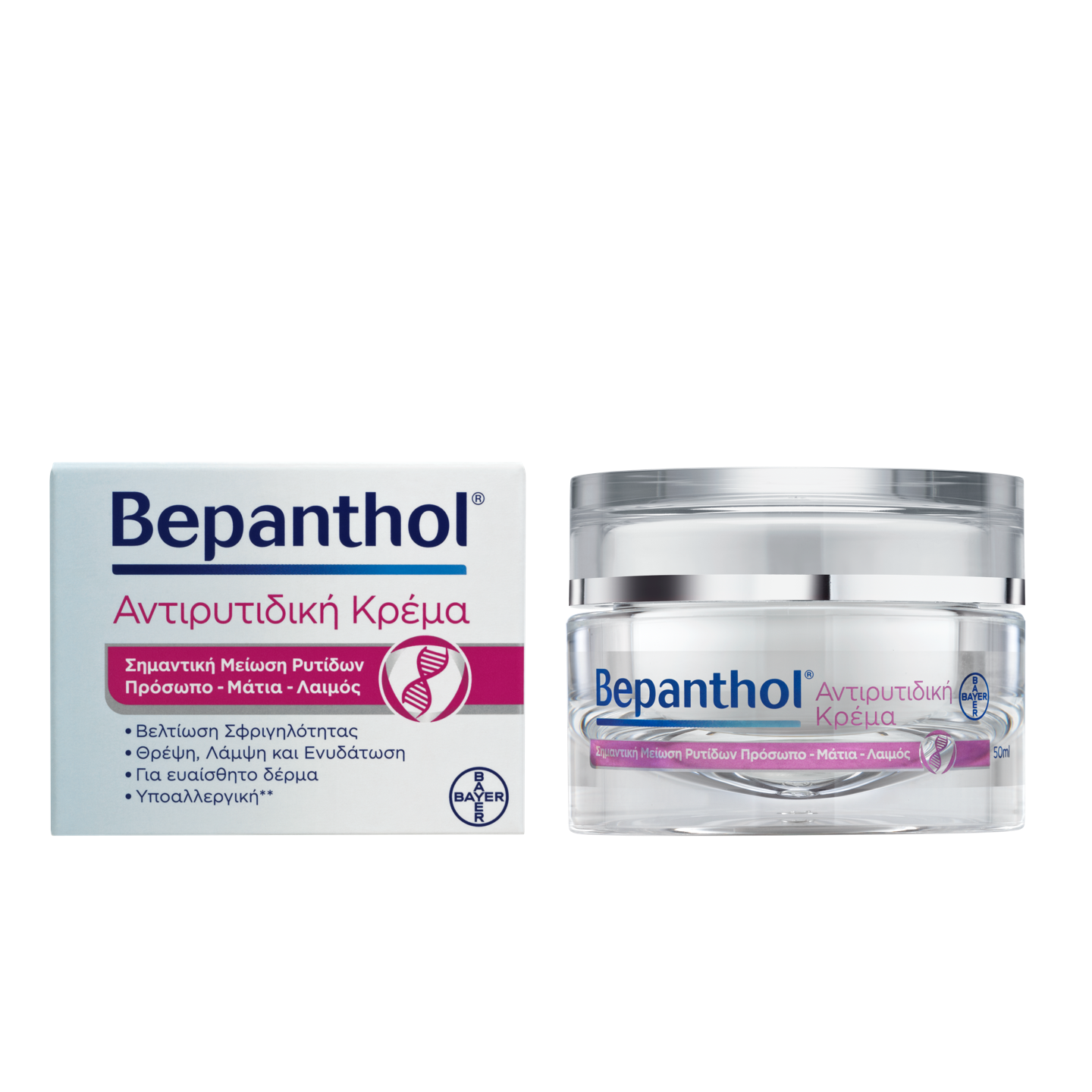 Αντιρυτιδική κρέμα προσώπου-ματιών-λαιμού Bepanthol